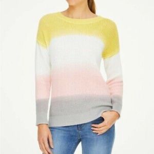 Ombré pastel sweater by Ann Taylor Loft - size Large